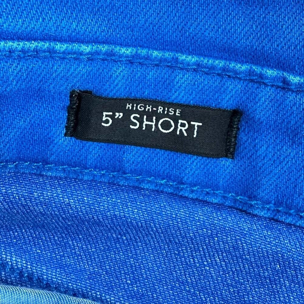 WHBM High Rise Pleated Shorts Blue Size 14 NWT - Picture 6 of 10